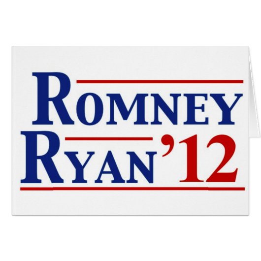 Romney Ryan 2012 Cards (Front Horizontal)