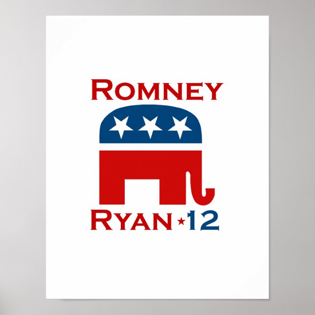 ROMNEY RYAN 2012 GOP POSTER (Front)