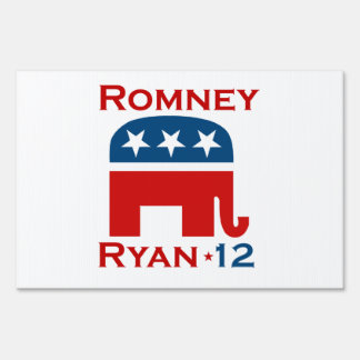 ROMNEY RYAN 2012 GOP SIGN