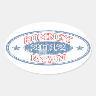 Romney Ryan 2012 Oval Sticker