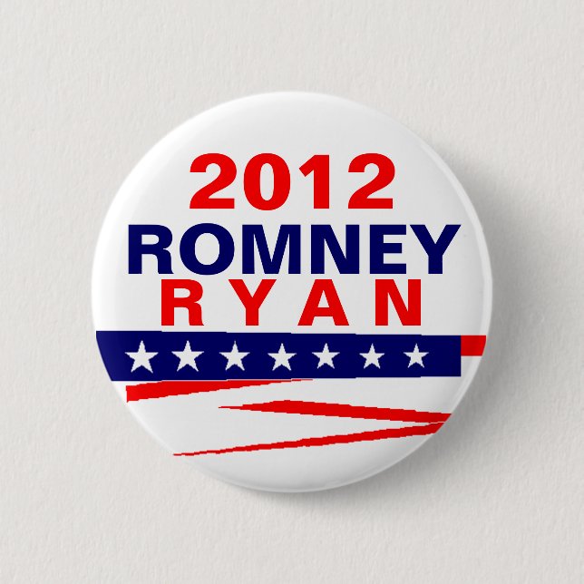Romney Ryan 2012 Pinback Button (Front)