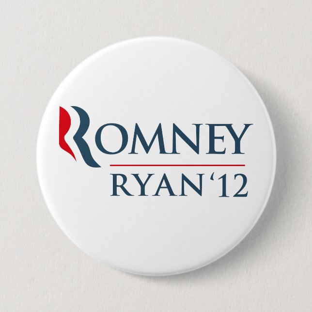 Romney Ryan 2012 Pinback Button (Front)