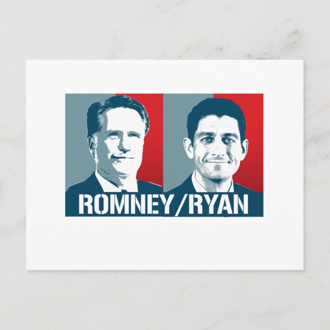 ROMNEY RYAN ART POSTCARD (Front)
