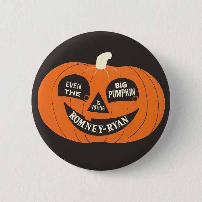 Romney - Ryan Big Pumpkin Button (Front)