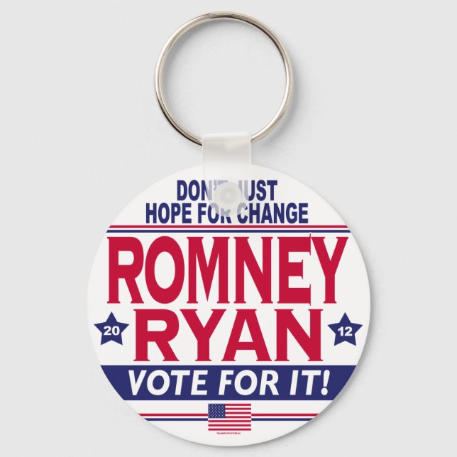Romney Ryan Hope Change Keychain (Front)
