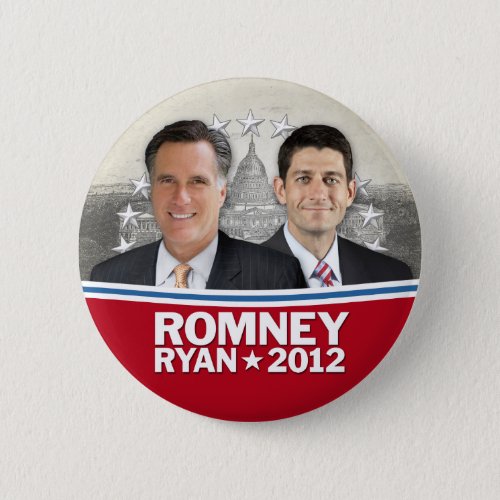 Romney Ryan _ Jugate with Vintage White House Button