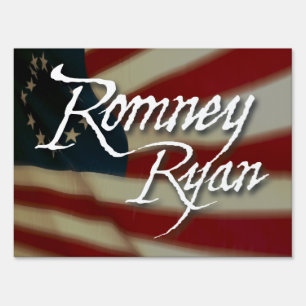 Romney Ryan, No Apologies, Medium Yard Sign