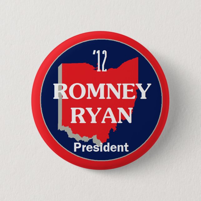 Romney Ryan OHIO Pinback Button (Front)