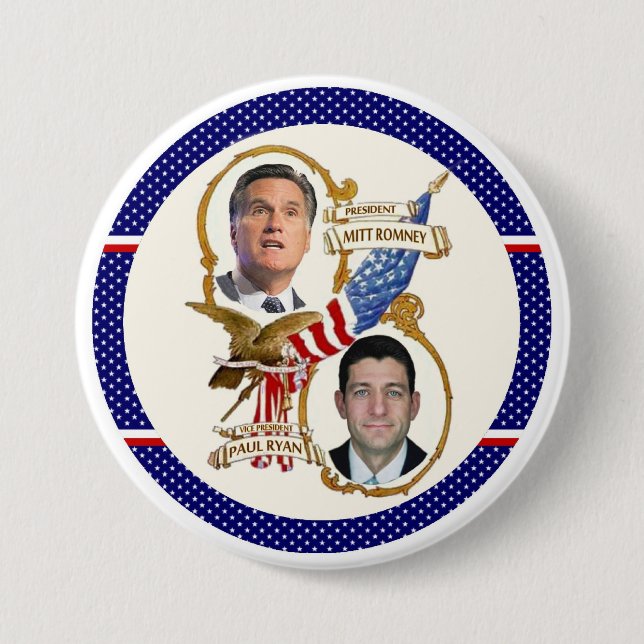 Romney / Ryan Patriots Pinback Button (Front)