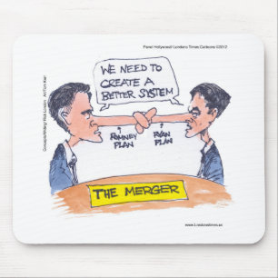 Romney Ryan Pinocchio Merger Funny Gifts & Tees Mouse Pad