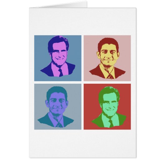 ROMNEY RYAN POP ART.png Cards (Front)