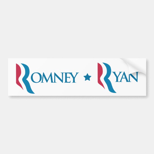 Romney Ryan "R" Logo Bumper Sticker (Front)
