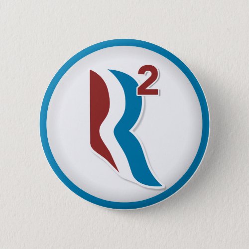Romney Ryan R Squared Logo Round White Button