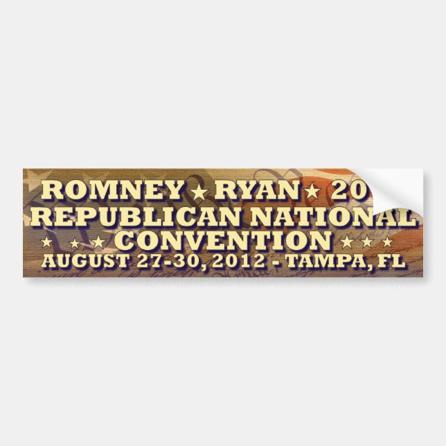 Romney - Ryan - Republican National Convention Bumper Sticker (Front)