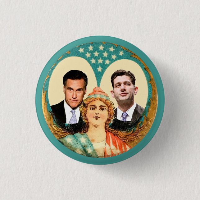 Romney Ryan Retro Button (Front)