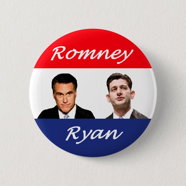 Romney Ryan Retro Pinback Button (Front)