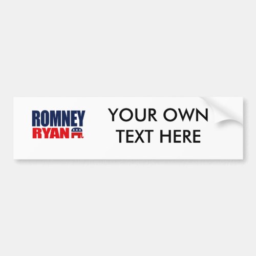 ROMNEY RYAN TICKET 2012png Bumper Sticker