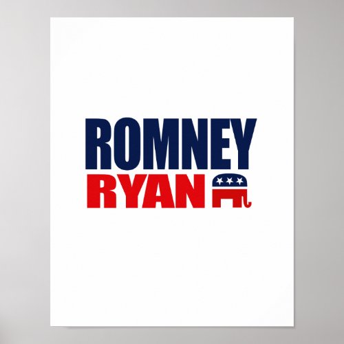 ROMNEY RYAN TICKET 2012png Poster