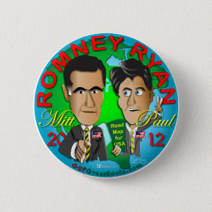 Romney Ryan USA Pinback Button