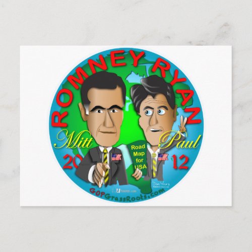 Romney Ryan USA Postcard