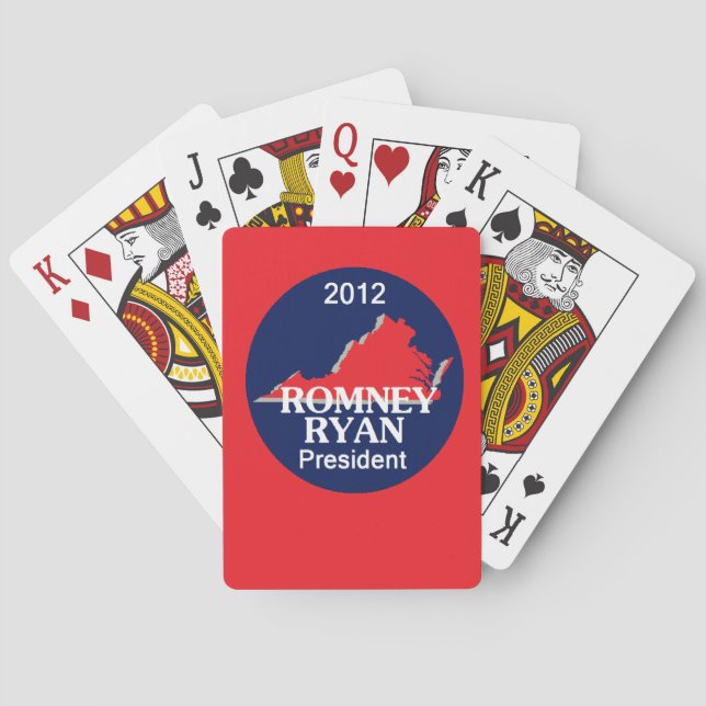 Romney Ryan VIRGINIA Poker Cards (Back)