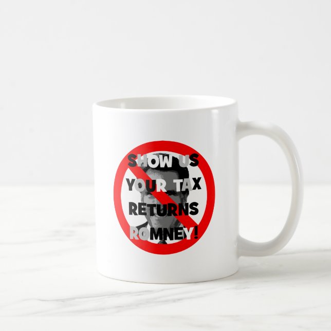 Romney tax returns coffee mug (Right)
