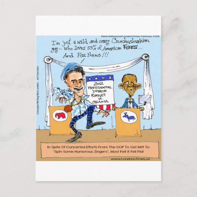 Romney Tries Zingers on Obama Funny Gifts & Cards (Front)