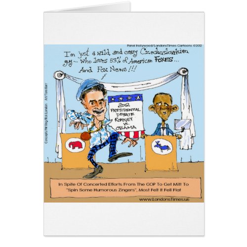 Romney Tries Zingers on Obama Funny Gifts  Cards