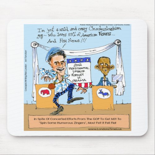 Romney Tries Zingers on Obama Funny Gifts  Cards Mouse Pad