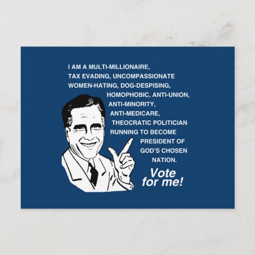 Romney Vote for Mepng Postcard