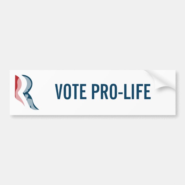 Romney: Vote Pro-Life Bumper Sticker (Front)
