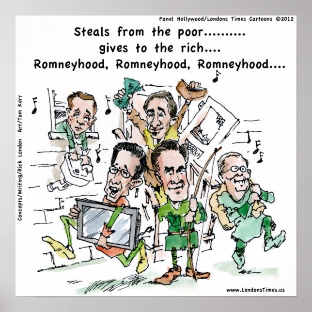 RomneyHood Funny Poster by Rick London (Front)