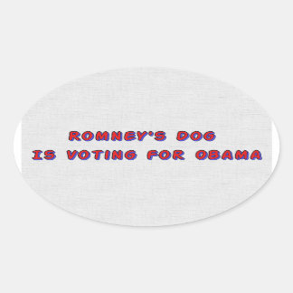 Romney's Dog Oval Sticker