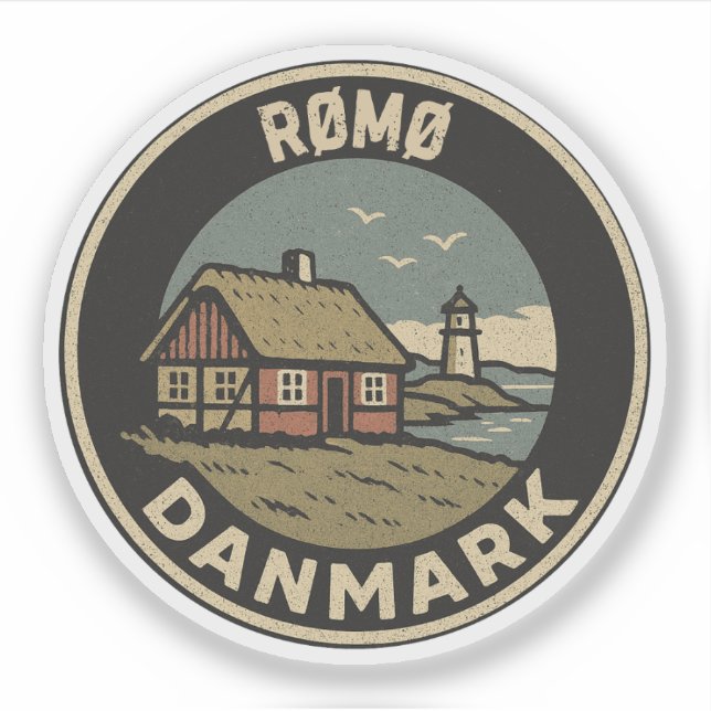 Rømø, Denmark Danmark  Sticker (Front)