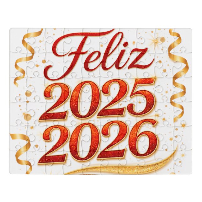 Rompecabezas con Diseño “Feliz 2025-2026” Jigsaw Puzzle (Puzzle Horizontal)