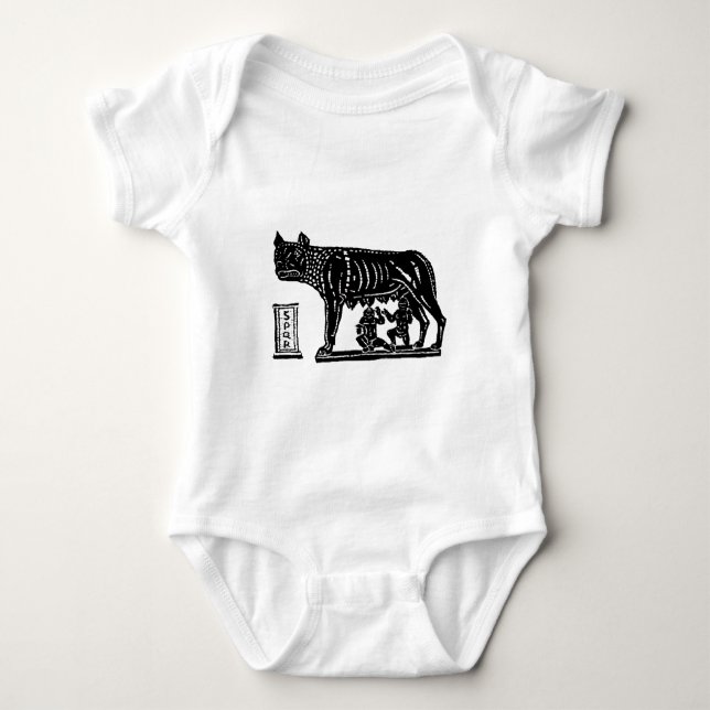 Romulus and Remus Roman Mythology Baby Bodysuit (Front)
