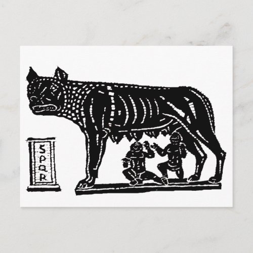 Romulus and Remus Roman Mythology Postcard