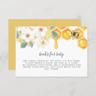 ROMY Floral Honey Bee Books for Baby Insert Invitation
