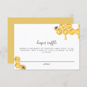 Romy - Honeycomb Bee Diaper Raffle Ticket Card