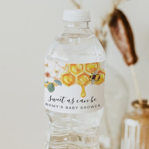 Romy _ Rustic Floral Honey Bee Label