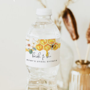 ROMY Rustic Floral Sweet As Can Be Baby Shower Water Bottle Label