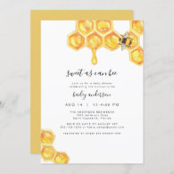 ROMY Sweet as Can Bee Honey Bumble Bee Baby Shower Invitation