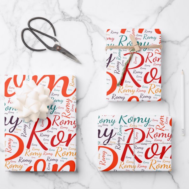Romy Wrapping Paper Sheets (Front)