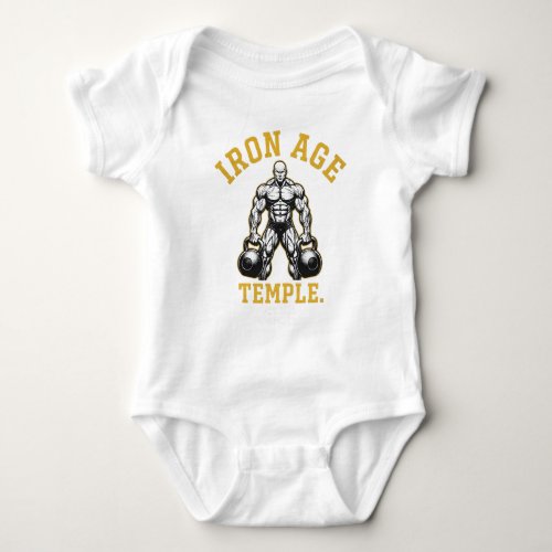 Ron Age Temple Est 1978 Committed | Vintage Gym Baby Bodysuit