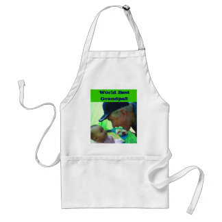 Ron and Natalie at the beach, World Best Grandp... Adult Apron