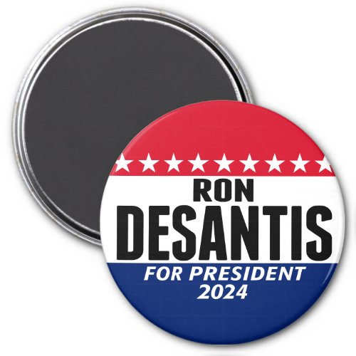Ron Desantis 2024 classic blue red for president Magnet