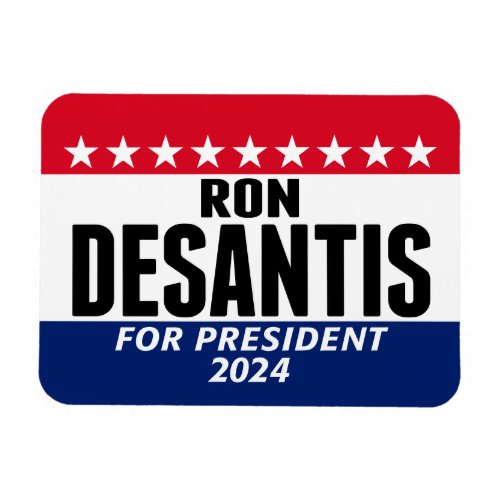 Ron Desantis 2024 classic blue red for president Magnet