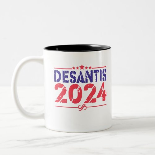 Ron DeSantis 2024 President Election Vintage Gift Two_Tone Coffee Mug