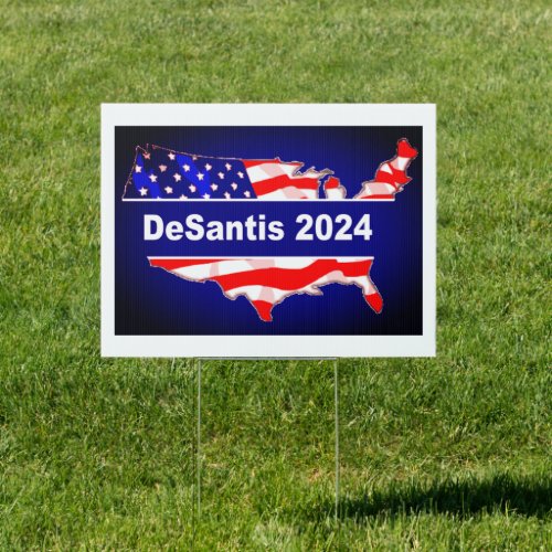 Ron DeSantis 2024 USA Sign