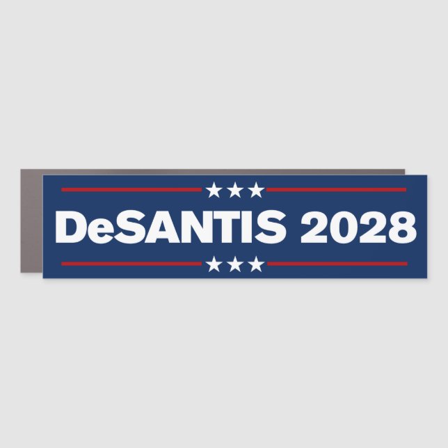 Ron DeSantis 2028 Bumper Car Magnet (Front)
